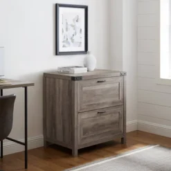 Rustic Farmhouse 2 Drawer File Cabinet - Saracina Home