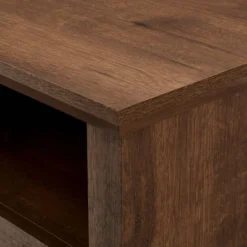 Avalene Rustic Farmhouse Corner TV Stand For TVs Up To 50" Natural Walnut - Saracina Home -Saracina Home GUEST 05c663c5 54f4 4551 90d0 0a88cef3d033