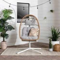 Toluca Hanging Outdoor Boho Egg Chair With Cushion - Saracina Home 21 Toluca Hanging Outdoor Boho Egg Chair With Cushion - Saracina Home -Saracina Home GUEST 05e77d11 5bc0 4aed 8be6 80ea07404972