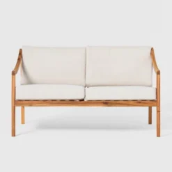 Saracina Home Mid-Century Modern Slatted Acacia Outdoor Bench With Cushions 13 Saracina Home Mid-Century Modern Slatted Acacia Outdoor Bench With Cushions -Saracina Home GUEST 068799d8 e746 42bf af05 c3a590ca4c43