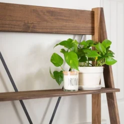 68.25" Boho 4 Tier Solid Wood Ladder Bookshelf Plant Stand - Saracina Home -Saracina Home GUEST 06dd6b1f 0a35 4ec3 99cf 42bc2a3440f4