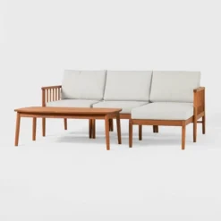 Saracina Home 4pc Modern Boho Eucalyptus Spindle Outdoor Sectional Set -Saracina Home GUEST 0b45cdc7 be19 43fd b85b ba186703ca7c