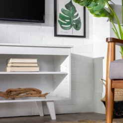 Modern Contemporary Simple Wood Storage Console TV Stand For TVs Up To 65" - Saracina Home -Saracina Home GUEST 121471b3 799a 4e6f b3b0 9c049d14972d