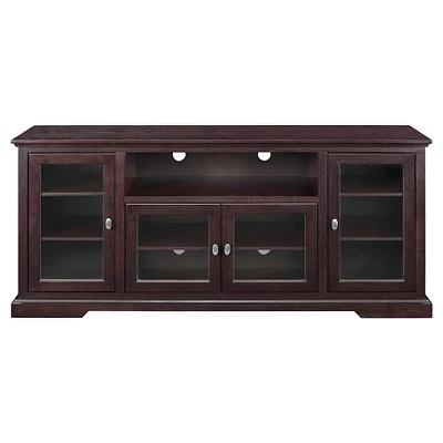 Glass Door Traditional Highboy TV Stand For TVs Up To 80" - Saracina Home 3 Glass Door Traditional Highboy TV Stand For TVs Up To 80" - Saracina Home - Image 3