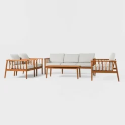 5pc Modern Boho Outdoor Eucalyptus Spindle Chat Set - Saracina Home 12 5pc Modern Boho Outdoor Eucalyptus Spindle Chat Set - Saracina Home -Saracina Home GUEST 152710cd 7e6f 4241 a01d 9f0fad08c2ba