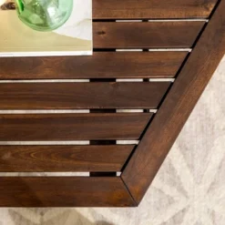 Saybrook Modern Metal And Wood Patio Hexagon Coffee Table - Dark Brown - Saracina Home -Saracina Home GUEST 1575244a 2b24 47f2 aec6 97e7b0aa7cc9