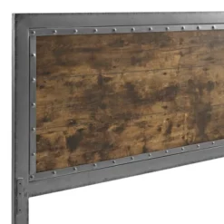 Queen Urban Industrial Wood And Metal Panel Headboard Brown - Saracina Home 7 Queen Urban Industrial Wood And Metal Panel Headboard Brown - Saracina Home -Saracina Home GUEST 15fdc5a6 0c50 440c 980e 87969cf244c8