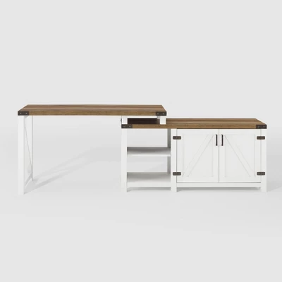 Farmhouse Rustic L Shaped Desk With Storage - Saracina Home 11 Farmhouse Rustic L Shaped Desk With Storage - Saracina Home - Image 11