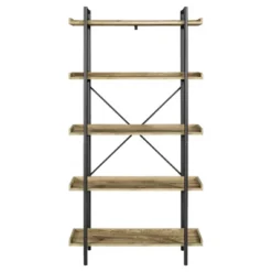 68" 5 Tray Shelf Urban Pipe X Back Bookshelf - Saracina Home -Saracina Home GUEST 18cd1433 31a3 4be1 8f59 f88c9c732217