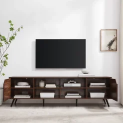 Mid-Century Modern Wide Storage TV Stand For TVs Up To 80" - Saracina Home 14 Mid-Century Modern Wide Storage TV Stand For TVs Up To 80" - Saracina Home -Saracina Home GUEST 1c027cdb eb1c 4b90 af86 77fb50b19b2c