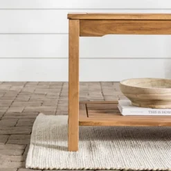 Ravenscroft Modern Boho Acacia Wood Slatted Outdoor Coffee Table With Lower Shelf - Saracina Home 19 Ravenscroft Modern Boho Acacia Wood Slatted Outdoor Coffee Table With Lower Shelf - Saracina Home -Saracina Home GUEST 20e8c058 29f7 4dae 9c40 ba829a75f9e4