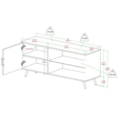 Single Door Mid-Century Modern TV Stand For TVs Up To 58" Dark Walnut - Saracina Home -Saracina Home GUEST 23700859 bfa0 457d b9eb 9dd68744bb3b