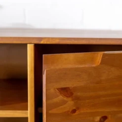 Solid Wood Mid-Century Modern TV Stand For TVs Up To 65" - Saracina Home -Saracina Home GUEST 24388e01 9630 463f 8a30 f252940cc164