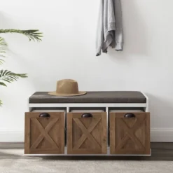 Farmhouse 40" 3 Drawer Storage Bench With Cushion - Saracina Home 19 Farmhouse 40" 3 Drawer Storage Bench With Cushion - Saracina Home -Saracina Home GUEST 25e5f424 f281 4507 b17a 014bdc2a8834