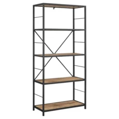 63" 4 Shelf Industrial Transitional Tall Bookshelf - Saracina Home 9 63" 4 Shelf Industrial Transitional Tall Bookshelf - Saracina Home -Saracina Home GUEST 293bbdd1 bd66 4bc9 a60a cd7d2ad5ce55