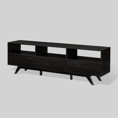 Mid-Century Modern Low TV Stand With Storage For TVs Up To 80" - Saracina Home 6 Mid-Century Modern Low TV Stand With Storage For TVs Up To 80" - Saracina Home - Image 6