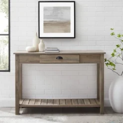 June Rustic Farmhouse Entry Table With Lower Shelf Gray Wash - Saracina Home 8 June Rustic Farmhouse Entry Table With Lower Shelf Gray Wash - Saracina Home -Saracina Home GUEST 2d962bd5 df42 4083 8914 633d4481e956