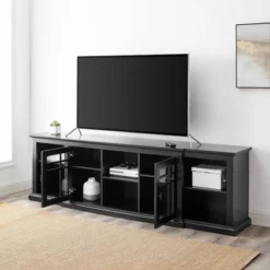 Transitional 2 Window Pane Door TV Stand For TVs Up To 85" - Saracina Home -Saracina Home GUEST 2f07a805 70a0 4406 8057 10713ddc6eec