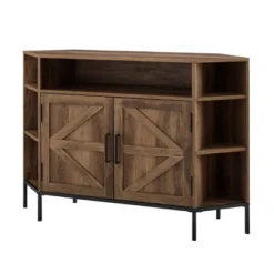 Atticus Modern Farmhouse 2 Door Corner TV Stand For TVs Up To 55" Rustic Oak - Saracina Home 13 Atticus Modern Farmhouse 2 Door Corner TV Stand For TVs Up To 55" Rustic Oak - Saracina Home -Saracina Home GUEST 300a699d 8a74 4a70 bb6f e5e5e7c1c7a7
