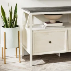 Farmhouse 3 Drawer Wood TV Stand For TVs Up To 65" - Saracina Home 36 Farmhouse 3 Drawer Wood TV Stand For TVs Up To 65" - Saracina Home -Saracina Home GUEST 31eff10a 5528 4bba 98ac 4d2069368764