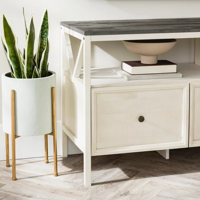 Farmhouse 3 Drawer Wood TV Stand For TVs Up To 65" - Saracina Home 17 Farmhouse 3 Drawer Wood TV Stand For TVs Up To 65" - Saracina Home - Image 17