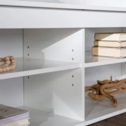 Modern Contemporary Simple Wood Storage Console TV Stand For TVs Up To 65" - Saracina Home -Saracina Home GUEST 32144080 8534 4650 bdac 7dbcefc754d1