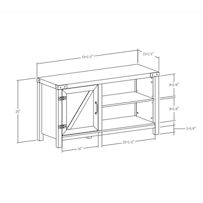 Clarabelle Rustic Industrial Barn Door TV Stand For TVs Up To 50" - Saracina Home 4 Clarabelle Rustic Industrial Barn Door TV Stand For TVs Up To 50" - Saracina Home - Image 4