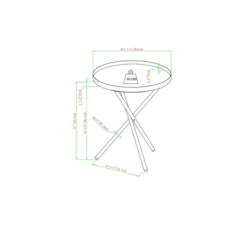 Modern Minimalist Intersecting Tripod Leg Side Table Black/Faux White Marble - Saracina Home -Saracina Home GUEST 3908de1a 68fe 4a8a b065 337b633a8d8b