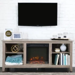Ackerman Modern Transitional Fireplace TV Stand For TVs Up To 65" - Saracina Home