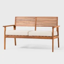 Saracina Home Mid-Century Modern Slatted Acacia Outdoor Bench 8 Saracina Home Mid-Century Modern Slatted Acacia Outdoor Bench -Saracina Home GUEST 3cae66e5 3d94 49b5 a793 35599570fee6