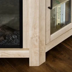 Glass Door Electric Fireplace Corner TV Stand For TVs Up To 50" - Saracina Home -Saracina Home GUEST 3f416d2b 5d85 4796 804e fa0ed62fa98b