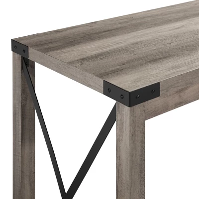 Rustic Farmhouse Metal X Kitchen Island With Shelves - Saracina Home 8 Rustic Farmhouse Metal X Kitchen Island With Shelves - Saracina Home - Image 8