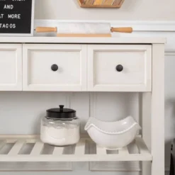 48" Farmhouse Solid Wood 2 Drawer Buffet White - Saracina Home -Saracina Home GUEST 4072e9fb 834f 40c9 bb46 3cbe1815eaad