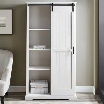 Owens Farmhouse Sliding Barn Door Storage Hutch - Saracina Home 4 Owens Farmhouse Sliding Barn Door Storage Hutch - Saracina Home - Image 4