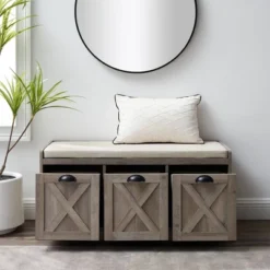 Farmhouse 40" 3 Drawer Storage Bench With Cushion - Saracina Home 13 Farmhouse 40" 3 Drawer Storage Bench With Cushion - Saracina Home -Saracina Home GUEST 41dfbb10 4a84 4b44 8b87 b6d5d31a0ceb