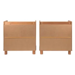 Set Of 2 Katie Transitional Tray Top 1 Drawer Solid Wood Nightstands Caramel - Saracina Home -Saracina Home GUEST 420c10fa 8ed1 4125 9ad3 0f1386a55bac