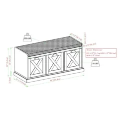 Farmhouse 40" 3 Drawer Storage Bench With Cushion - Saracina Home 16 Farmhouse 40" 3 Drawer Storage Bench With Cushion - Saracina Home -Saracina Home GUEST 427114cc 2ce3 4b5e a3c4 9fd4fc840075