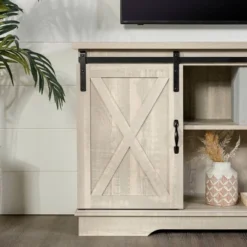 Modern Transitional Sliding Barndoor TV Stand For TVs Up To 65"- Saracina Home 23 Modern Transitional Sliding Barndoor TV Stand For TVs Up To 65"- Saracina Home -Saracina Home GUEST 45b08206 71d0 4c78 8e78 8a18f861410c