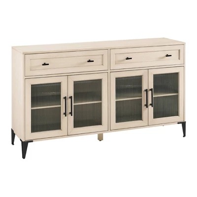 4 Door Reeded Glass Storage Sideboard - Saracina Home 3 4 Door Reeded Glass Storage Sideboard - Saracina Home - Image 3
