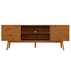 Solid Wood Mid-Century Modern TV Stand For TVs Up To 80" - Saracina Home -Saracina Home GUEST 48805313 cc17 4994 abcd 906cc16aab94
