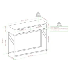 Faux Shagreen Modern 2 Drawer Entry Table - Saracina Home -Saracina Home GUEST 4aa04f70 49b4 4cd7 b888 323ed46f204a
