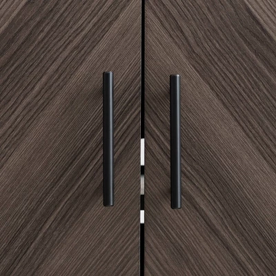 Angelo Modern 2 Door Bookmatch TV Stand For TVs Up To 65" Ash Brown/White - Saracina Home 3 Angelo Modern 2 Door Bookmatch TV Stand For TVs Up To 65" Ash Brown/White - Saracina Home - Image 3