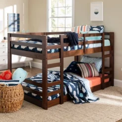 Twin Over Twin Indy Solid Wood Low Bunk Bed - Saracina Home -Saracina Home GUEST 4c4e96bd d483 4ae0 a8be fd0586b37fad