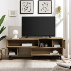 Modern Reeded Door Extendable TV Stand For TVs Up To 50" - Saracina Home -Saracina Home GUEST 4ec78b70 4c65 40cb ac6e 350b0e995cb0