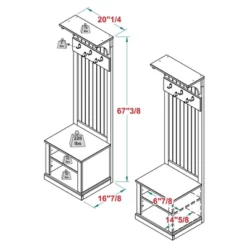 Waylon Rustic Farmhouse Solid Wood Tall Hall Tree - Saracina Home 23 Waylon Rustic Farmhouse Solid Wood Tall Hall Tree - Saracina Home -Saracina Home GUEST 53f12056 5d50 4ebe bd7a 37f1edcb2150