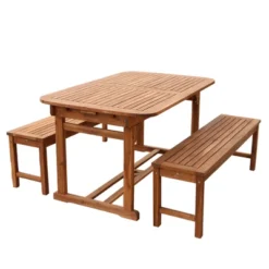 Ravenscroft 3pc Modern Boho Acacia Wood Slat Top Outdoor Dining Set - Saracina Home 15 Ravenscroft 3pc Modern Boho Acacia Wood Slat Top Outdoor Dining Set - Saracina Home -Saracina Home GUEST 57b4cbbf fc6d 4808 9aa4 45ac4d52a8c4