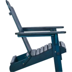 Genovia Transitional Acacia Wood Outdoor Adirondack Chair With Wine Holder - Saracina Home -Saracina Home GUEST 582da842 404b 46f0 9201 99ee8062b399