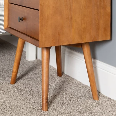 Greenberg 2 Drawer Mid-Century Modern Solid Wood Nightstand - Saracina Home 8 Greenberg 2 Drawer Mid-Century Modern Solid Wood Nightstand - Saracina Home - Image 8