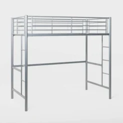 Twin Size Metal Platform Loft Bed - Saracina Home