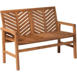 Slatted Chevron Acacia Wood Patio Loveseat – Saracina Home -Saracina Home GUEST 5a4c2c18 3399 49e8 b03f 3b7e722ca08d